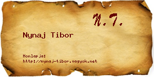 Nynaj Tibor névjegykártya